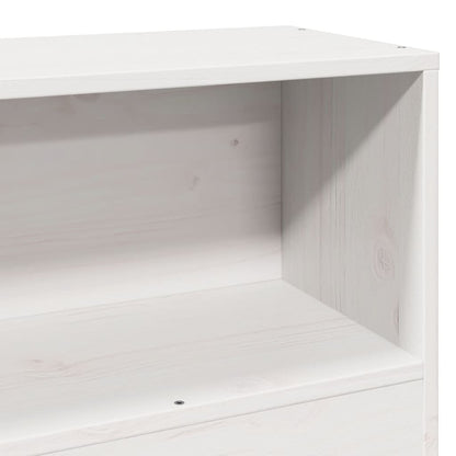 vidaXL Headboard with Storage White 75 cm Solid Wood Pine
