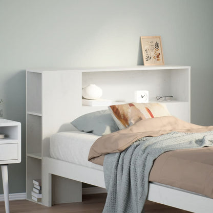 vidaXL Headboard with Storage White 75 cm Solid Wood Pine