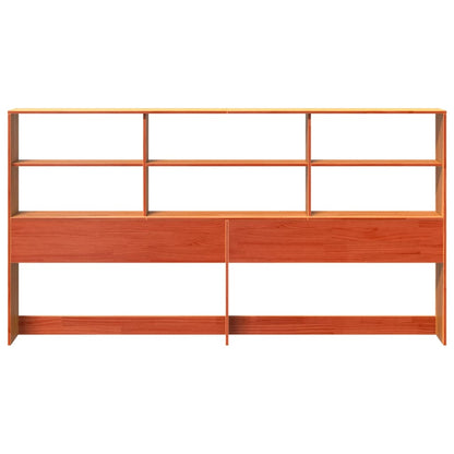vidaXL Headboard with Storage Wax Brown 200 cm Solid Wood Pine