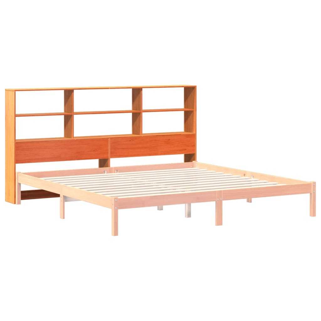 vidaXL Headboard with Storage Wax Brown 200 cm Solid Wood Pine