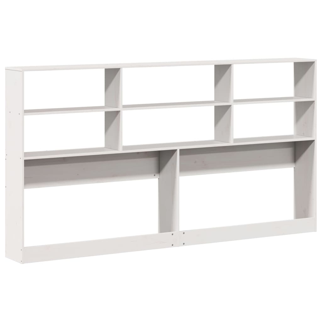 vidaXL Headboard with Storage White 180 cm Solid Wood Pine