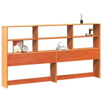 vidaXL Headboard with Storage Wax Brown 180 cm Solid Wood Pine