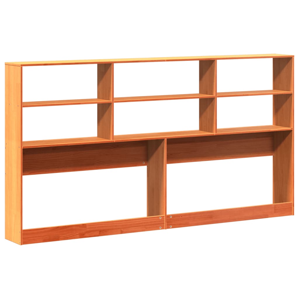 vidaXL Headboard with Storage Wax Brown 180 cm Solid Wood Pine