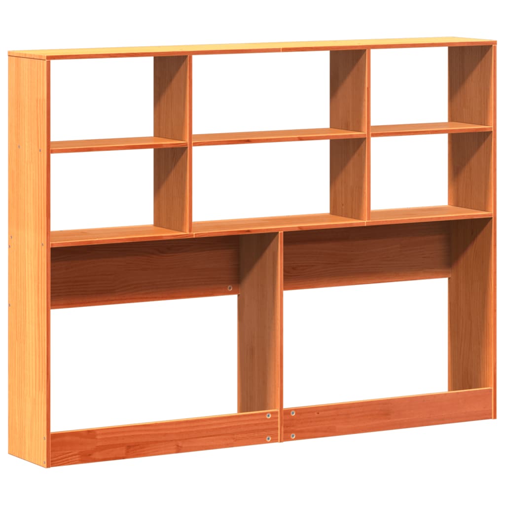 vidaXL Headboard with Storage Wax Brown 140 cm Solid Wood Pine