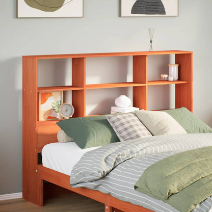 vidaXL Headboard with Storage Wax Brown 140 cm Solid Wood Pine