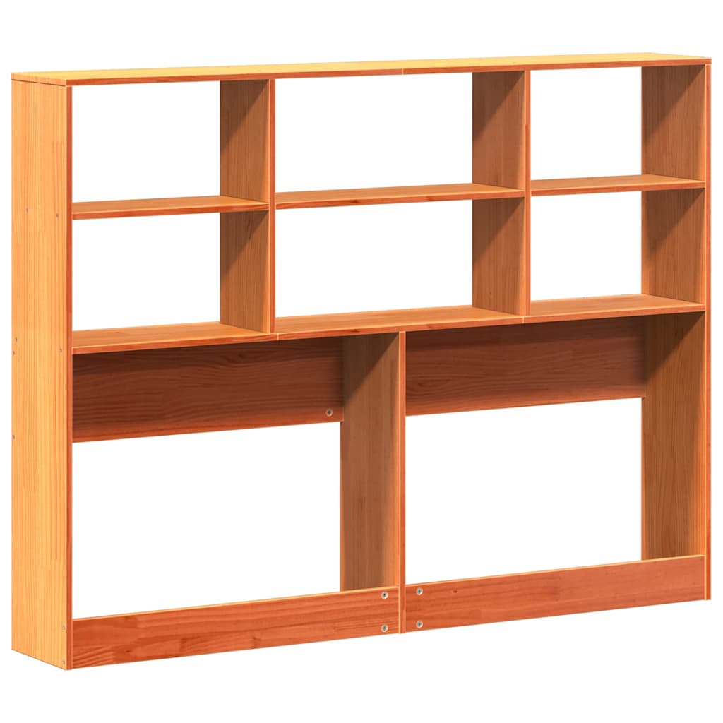 vidaXL Headboard with Storage Wax Brown 135 cm Solid Wood Pine