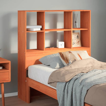 vidaXL Headboard with Storage Wax Brown 100 cm Solid Wood Pine