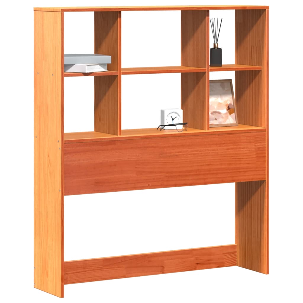 vidaXL Headboard with Storage Wax Brown 75 cm Solid Wood Pine