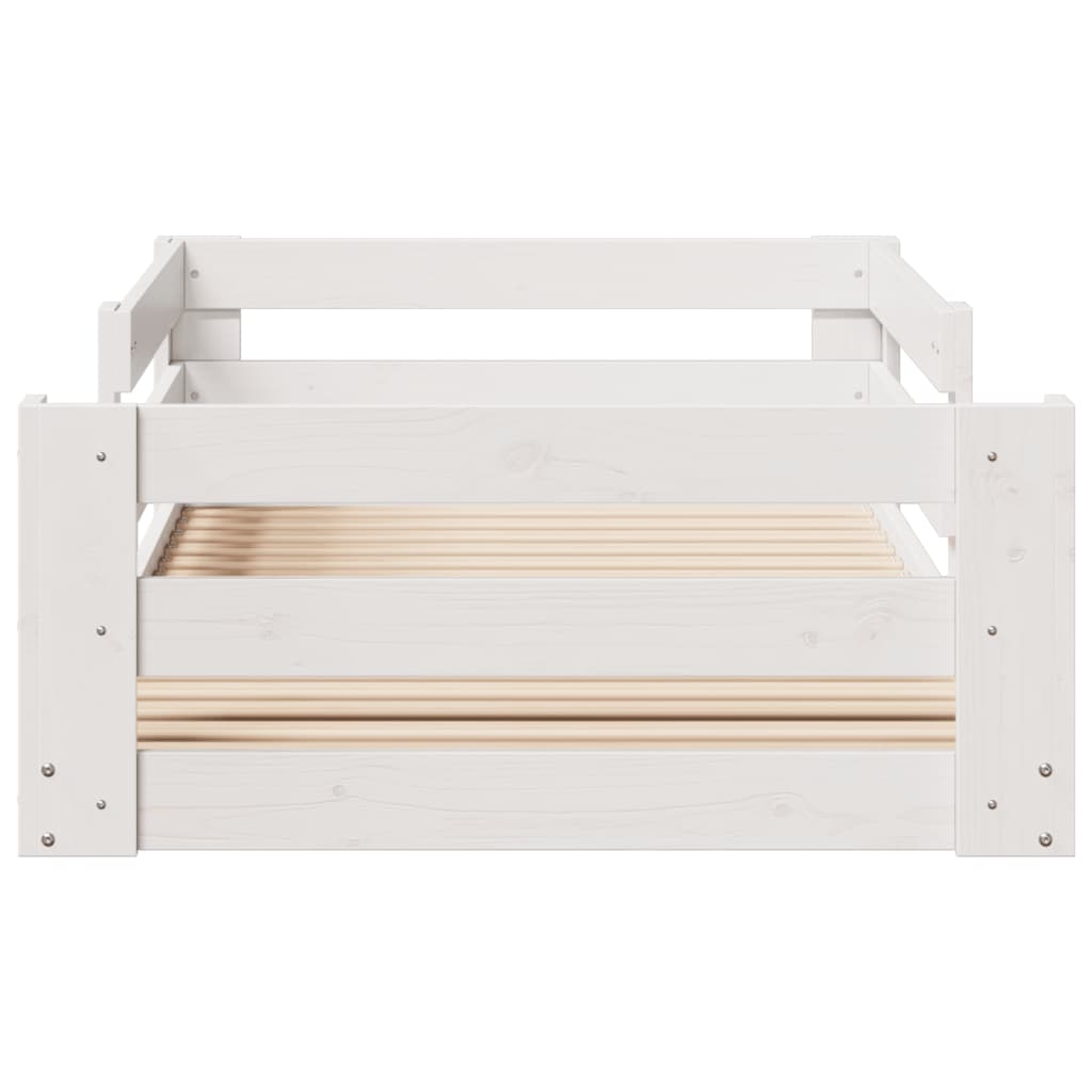 vidaXL Bed Frame without Mattress White 80x200 cm Solid Wood Pine