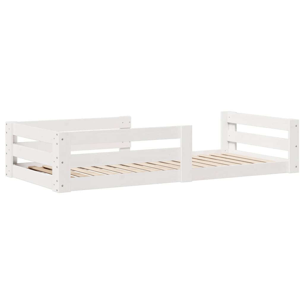 vidaXL Bed Frame without Mattress White 80x200 cm Solid Wood Pine