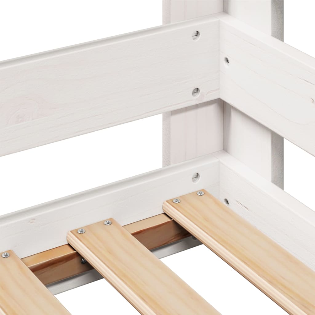 vidaXL Bed Frame without Mattress White 80x200 cm Solid Wood Pine