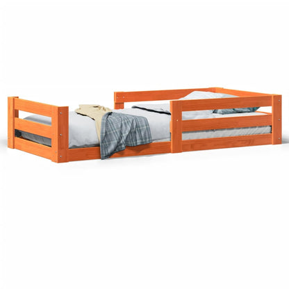 vidaXL Bed Frame without Mattress Wax Brown 80x200 cm Solid Wood Pine