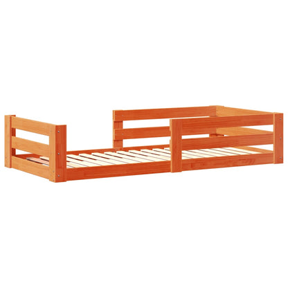 vidaXL Bed Frame without Mattress Wax Brown 80x200 cm Solid Wood Pine