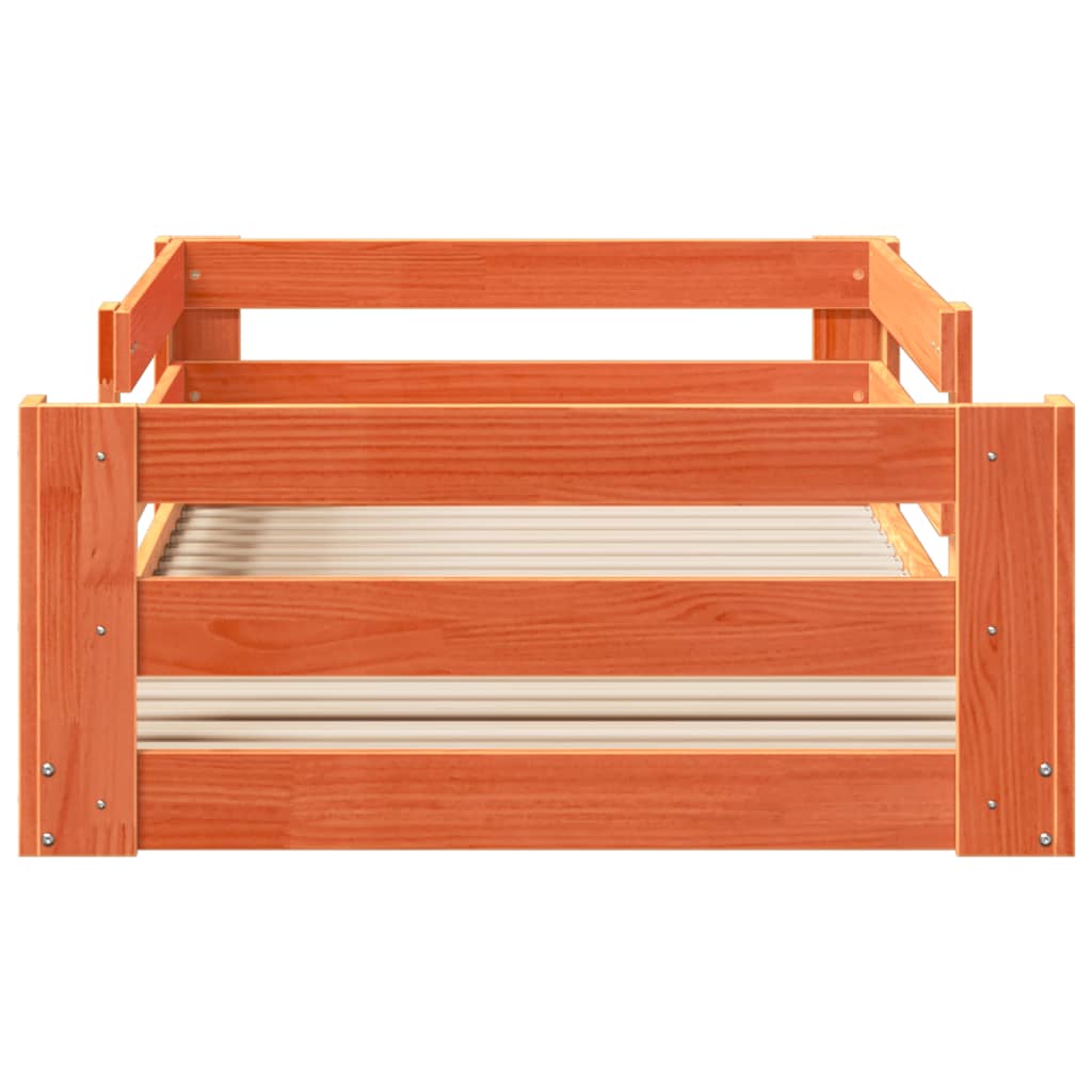 vidaXL Bed Frame without Mattress Wax Brown 80x200 cm Solid Wood Pine