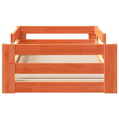 vidaXL Bed Frame without Mattress Wax Brown 80x200 cm Solid Wood Pine