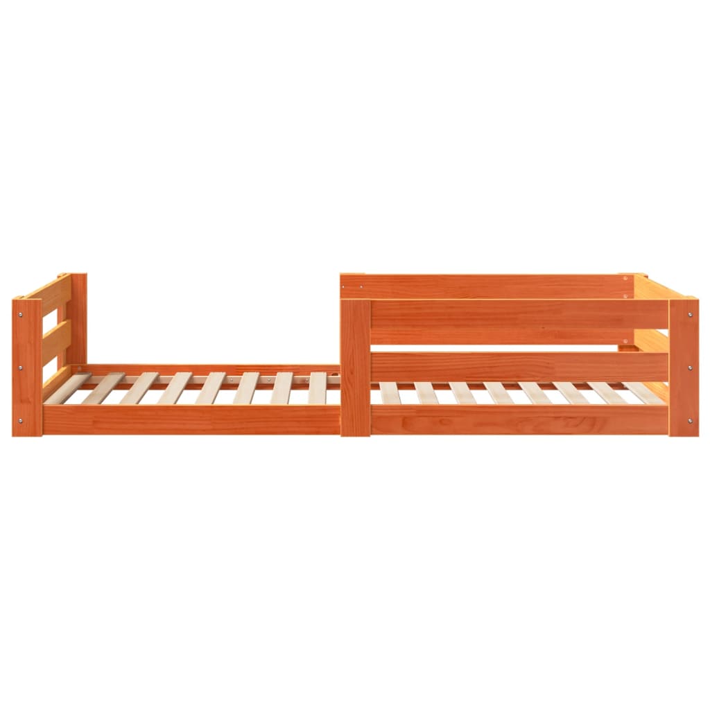 vidaXL Bed Frame without Mattress Wax Brown 80x200 cm Solid Wood Pine