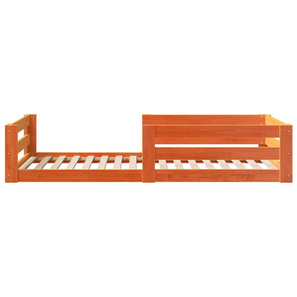 vidaXL Bed Frame without Mattress Wax Brown 80x200 cm Solid Wood Pine