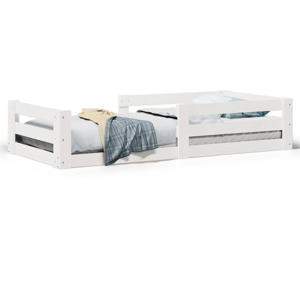 vidaXL Bed Frame without Mattress White 90x200 cm Solid Wood Pine
