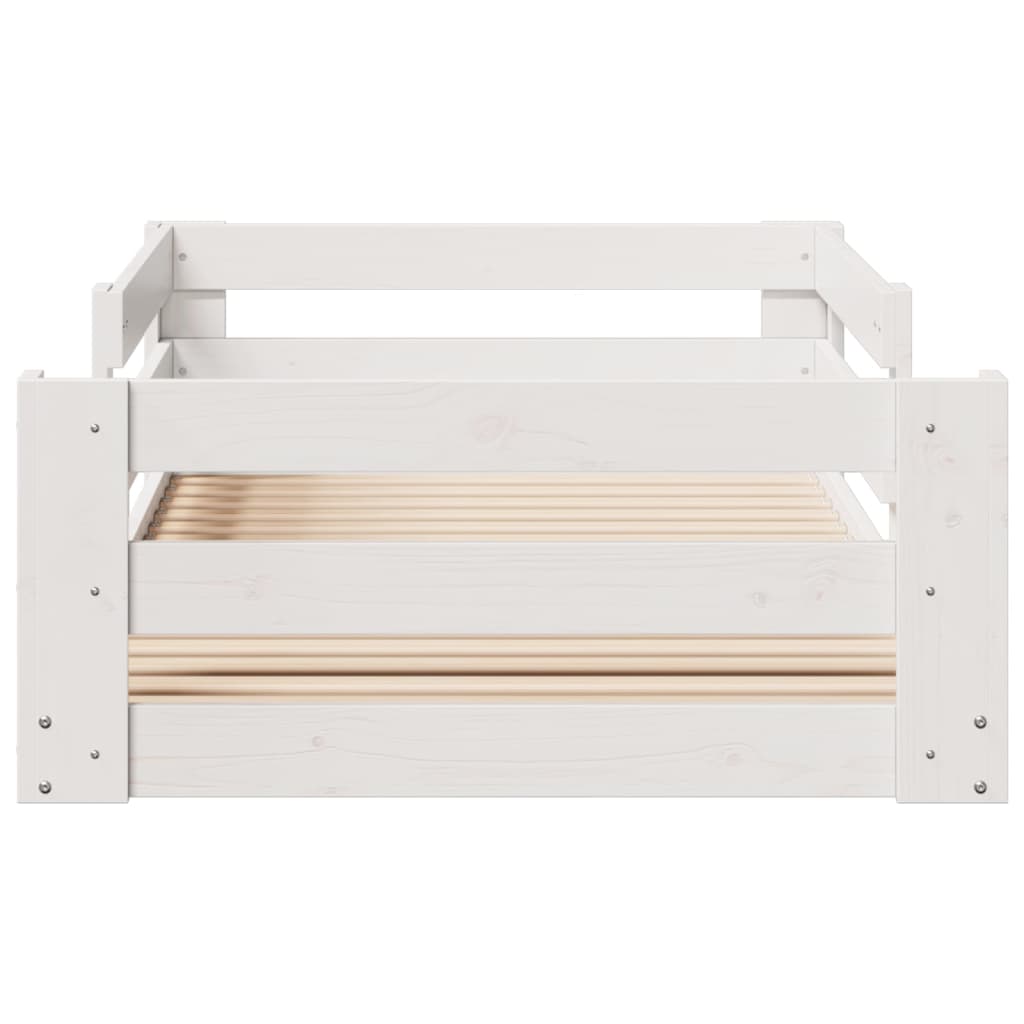 vidaXL Bed Frame without Mattress White 90x200 cm Solid Wood Pine