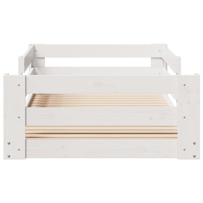 vidaXL Bed Frame without Mattress White 90x200 cm Solid Wood Pine
