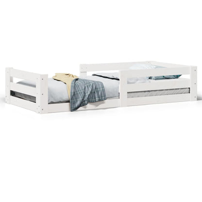 vidaXL Bed Frame without Mattress White 100x200 cm Solid Wood Pine