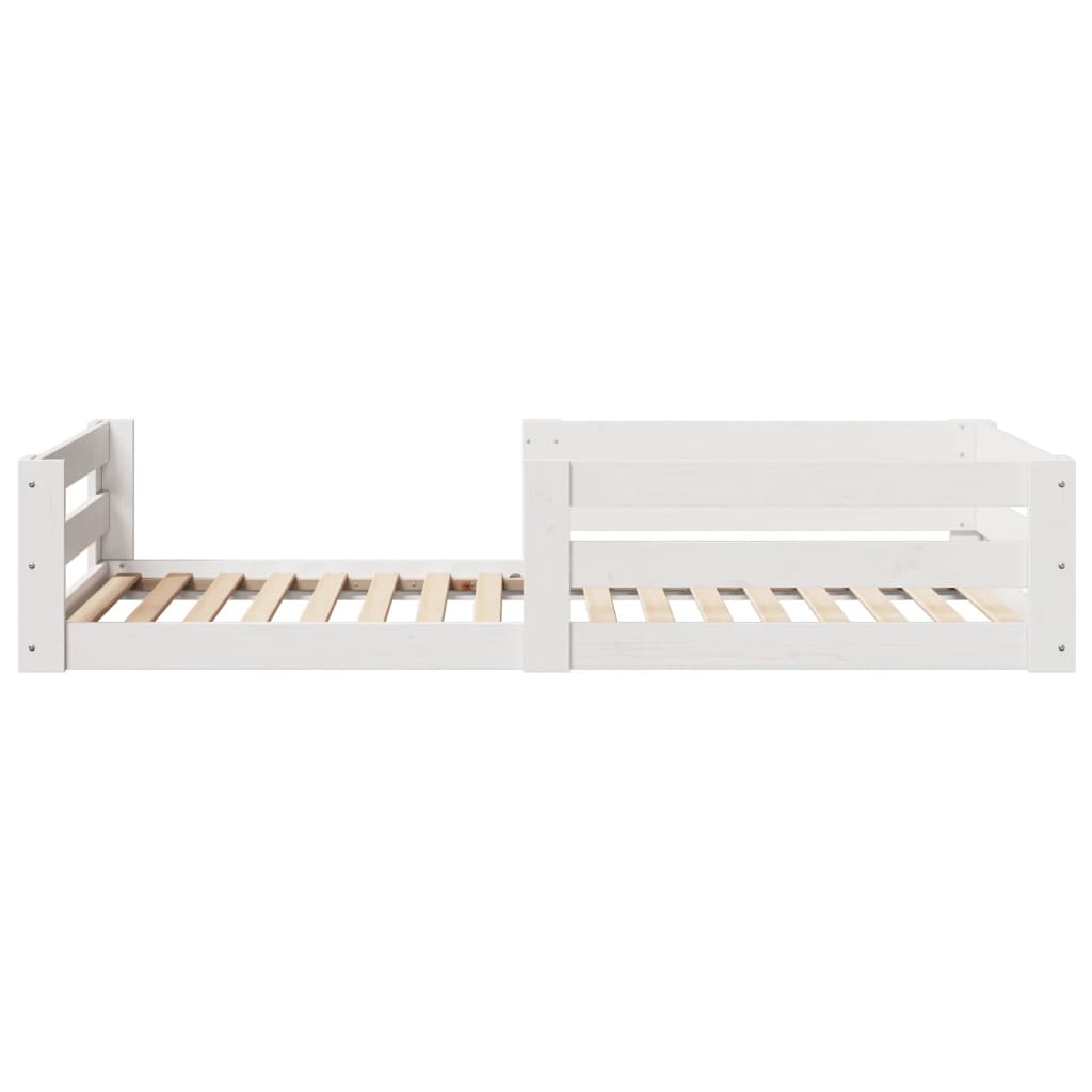 vidaXL Bed Frame without Mattress White 100x200 cm Solid Wood Pine