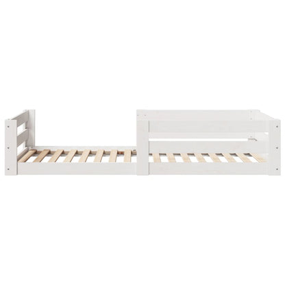 vidaXL Bed Frame without Mattress White 100x200 cm Solid Wood Pine