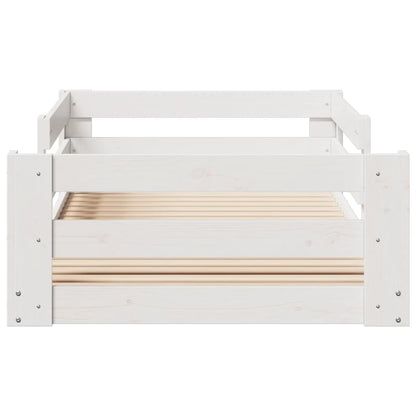 vidaXL Bed Frame without Mattress White 80x160 cm Solid Wood Pine