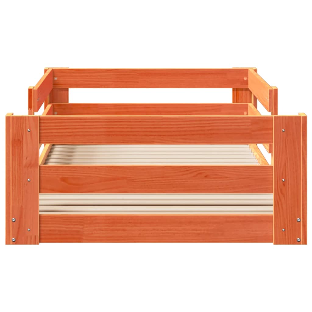 vidaXL Bed Frame without Mattress Wax Brown 80x160 cm Solid Wood Pine