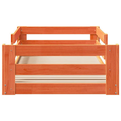 vidaXL Bed Frame without Mattress Wax Brown 80x160 cm Solid Wood Pine