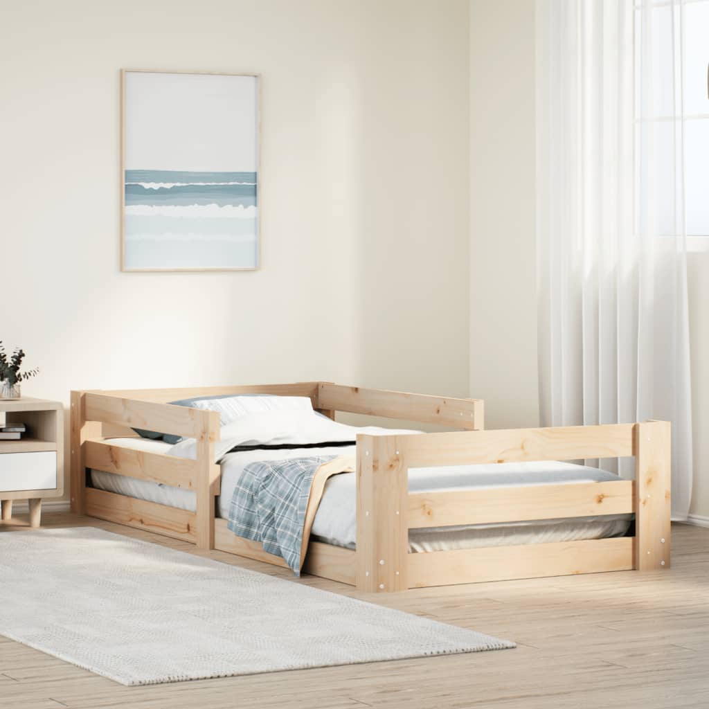 vidaXL Bed Frame without Mattress 90x190 cm Single Solid Wood Pine