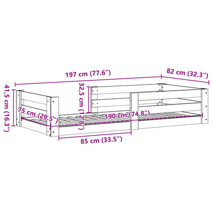 vidaXL Bed Frame without Mattress 75x190 cm Small Single Solid Wood Pine