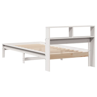 vidaXL Bookcase Bed without Mattress White 90x200 cm Solid Wood Pine
