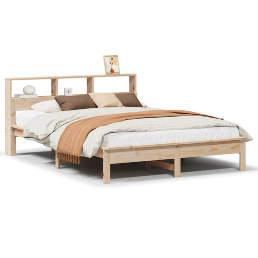 vidaXL Bookcase Bed without Mattress 120x190 cm Small Double Solid Wood Pine