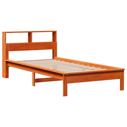 vidaXL Bookcase Bed without Mattress Wax Brown 90x190 cm Single Solid Wood Pine