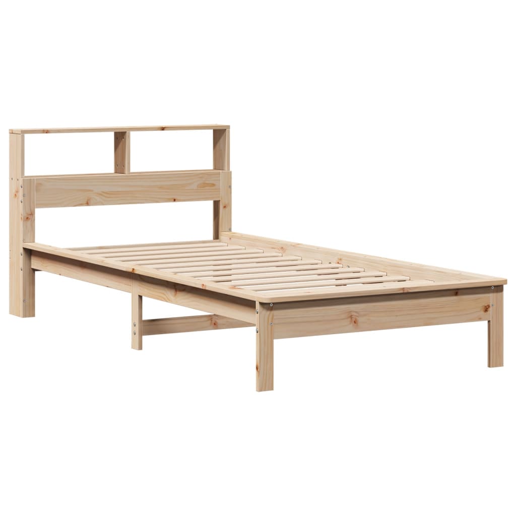 vidaXL Bookcase Bed without Mattress 75x190 cm Small Single Solid Wood Pine