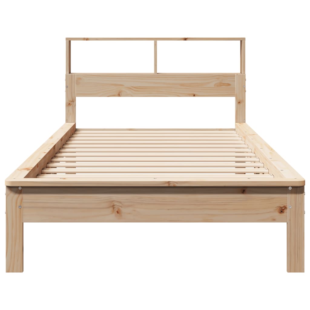 vidaXL Bookcase Bed without Mattress 75x190 cm Small Single Solid Wood Pine