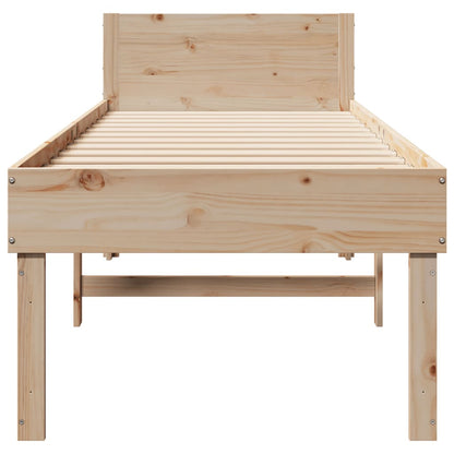 vidaXL Bed Frame without Mattress 90x190 cm Single Solid Wood Pine