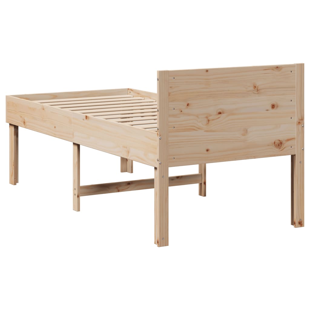 vidaXL Bed Frame without Mattress 90x190 cm Single Solid Wood Pine