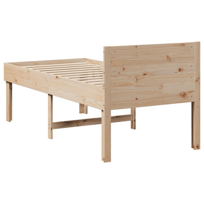 vidaXL Bed Frame without Mattress 90x190 cm Single Solid Wood Pine