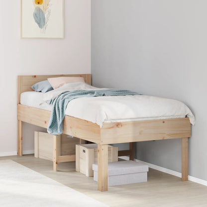 vidaXL Bed Frame without Mattress 90x190 cm Single Solid Wood Pine