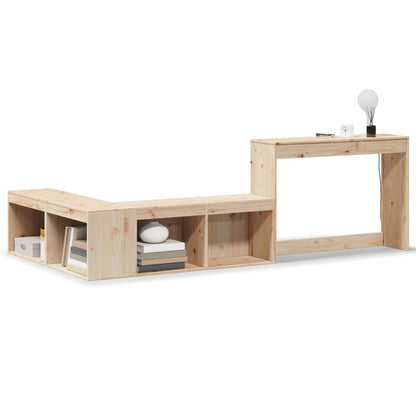 vidaXL Bedside Cabinet with Desk 232x122x75 cm Solid Wood Pine
