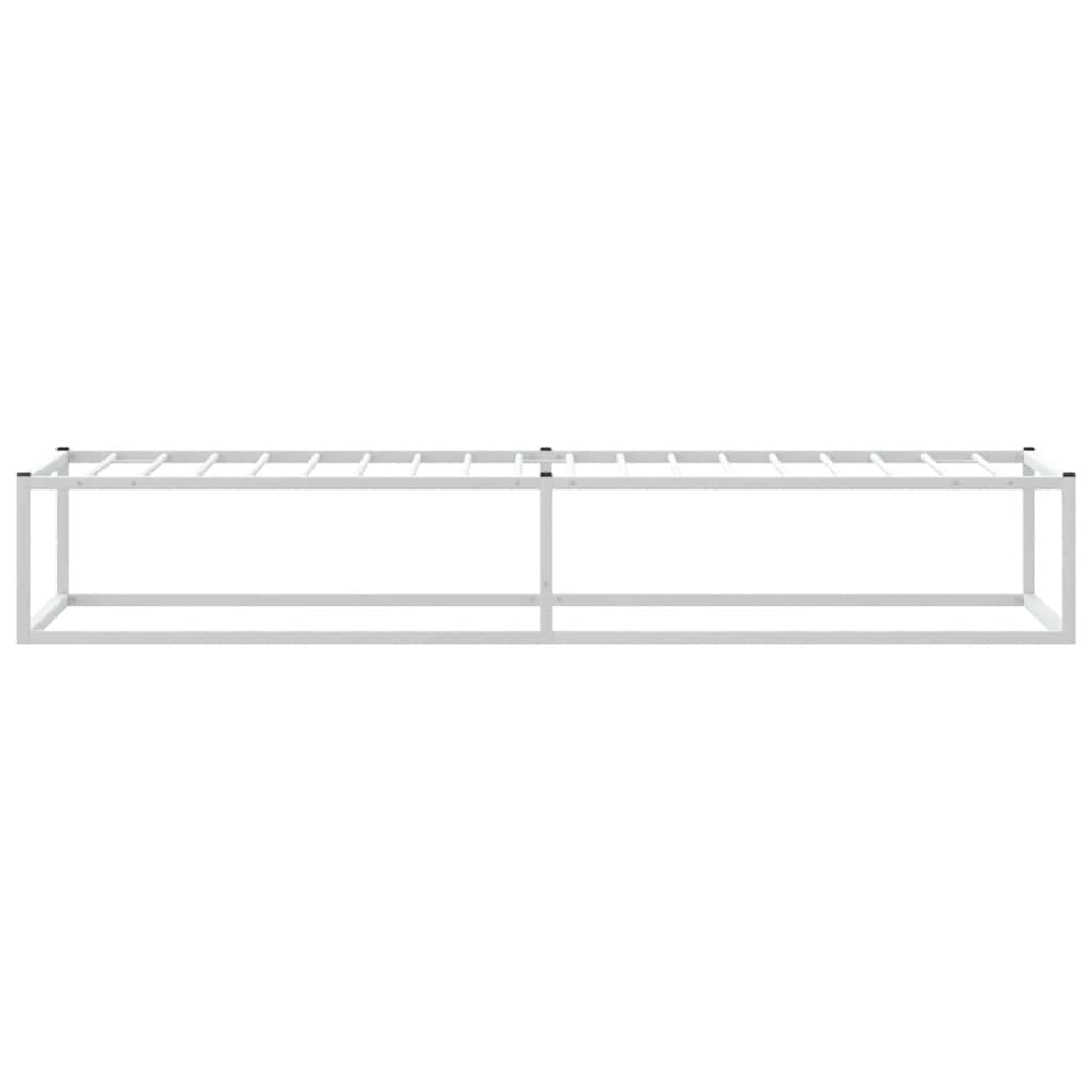 vidaXL Bed Frame without Mattress White 90x200 cm Metal