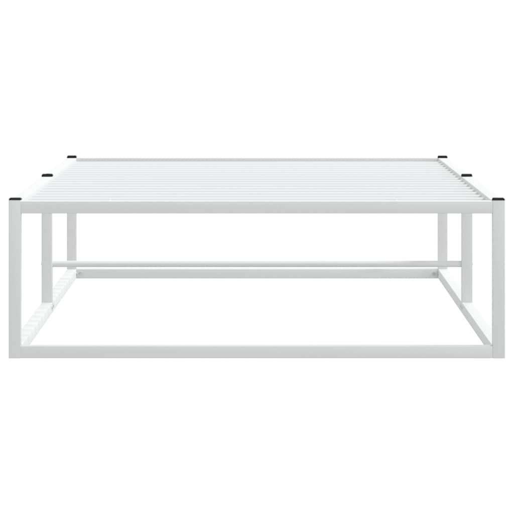 vidaXL Bed Frame without Mattress White 100x200 cm Metal
