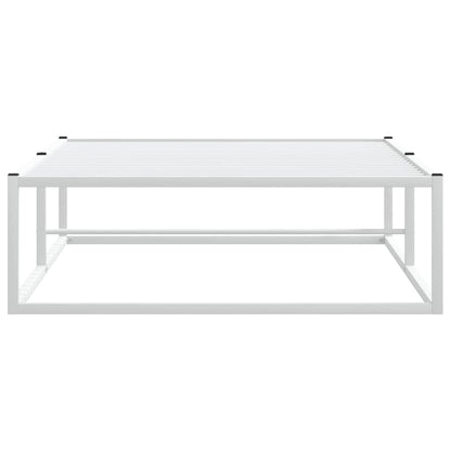 vidaXL Bed Frame without Mattress White 100x200 cm Metal