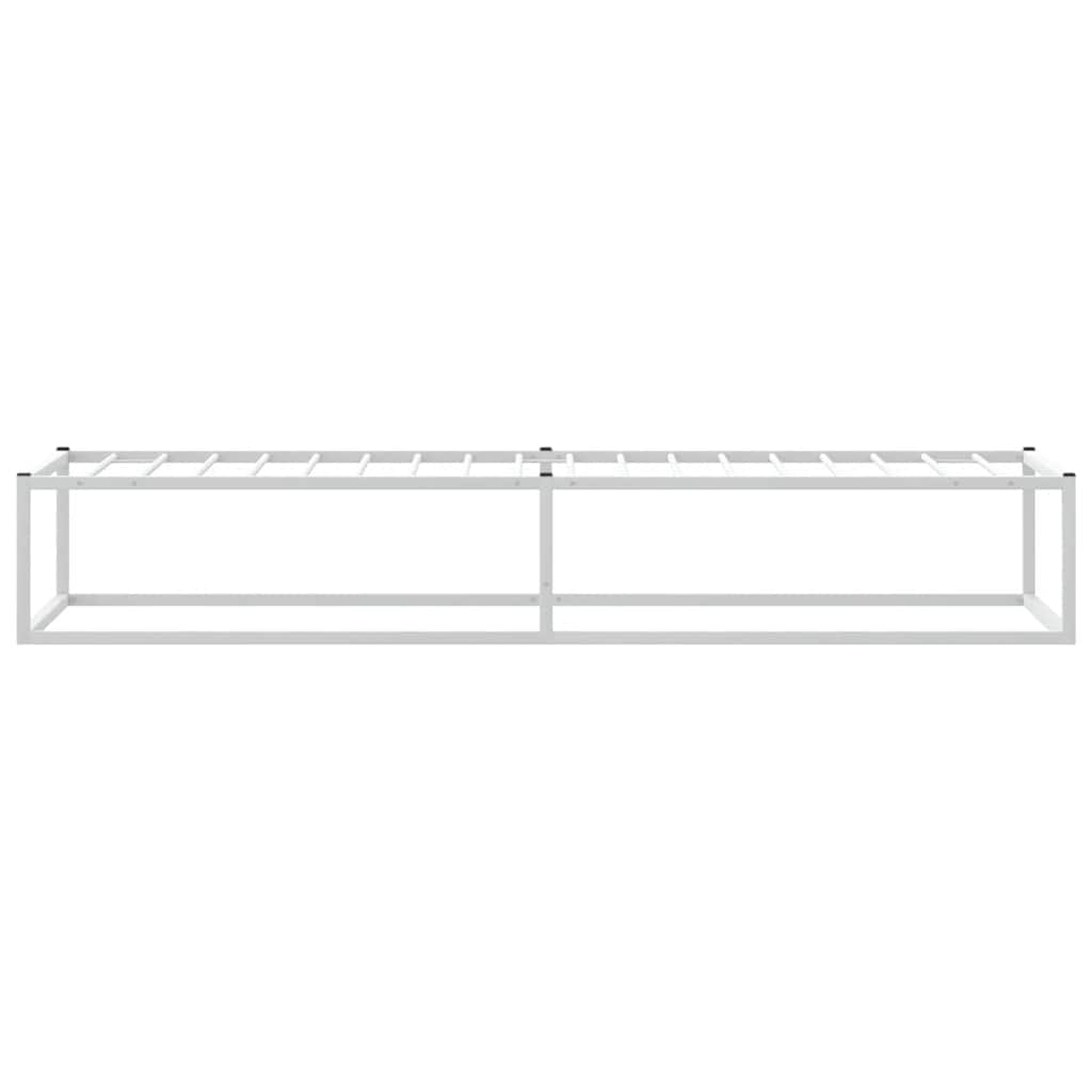 vidaXL Bed Frame without Mattress White 100x200 cm Metal