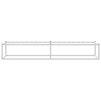 vidaXL Bed Frame without Mattress White 100x200 cm Metal