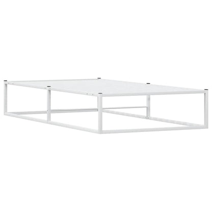 vidaXL Bed Frame without Mattress White 100x200 cm Metal