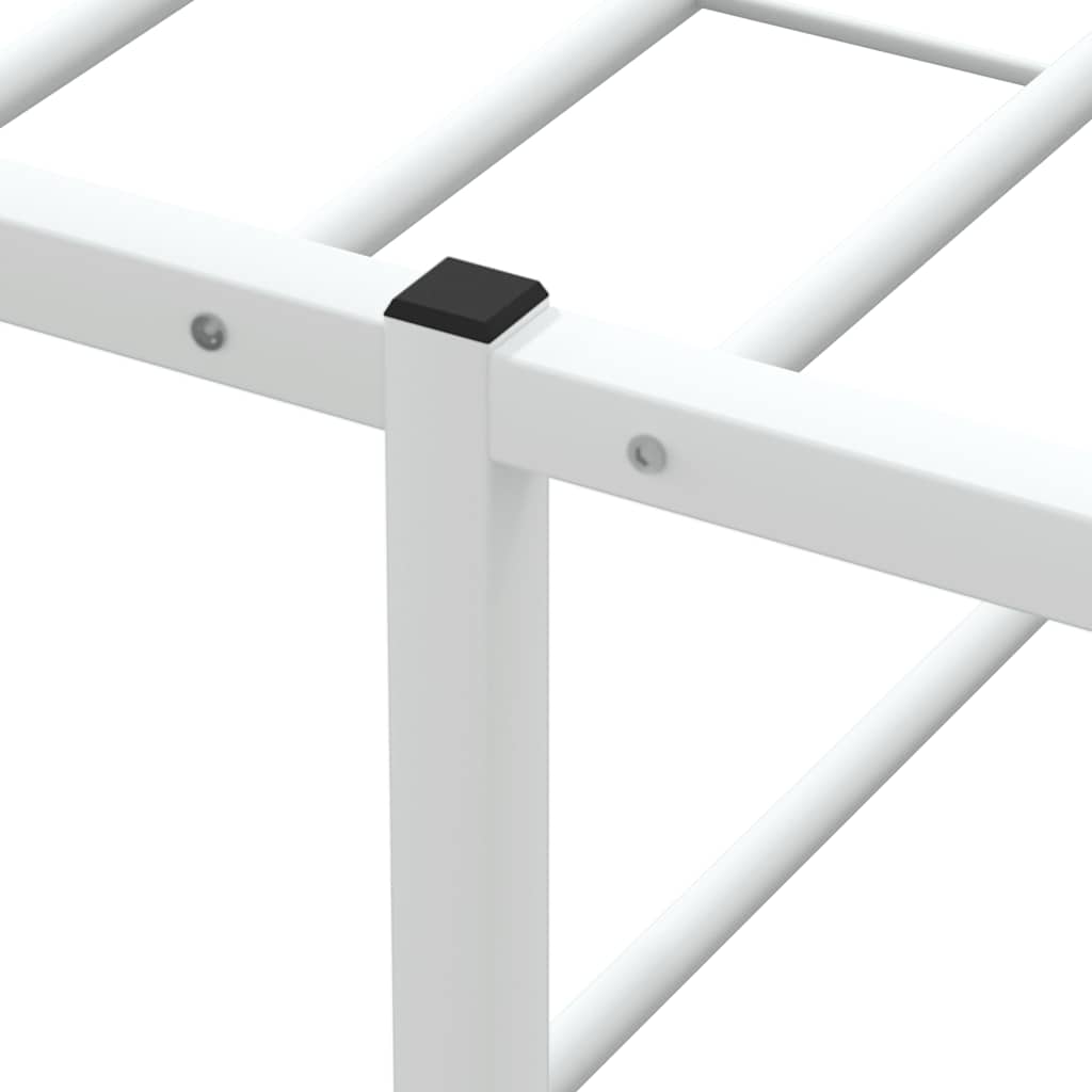 vidaXL Bed Frame without Mattress White 100x200 cm Metal