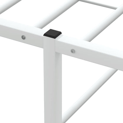vidaXL Bed Frame without Mattress White 100x200 cm Metal